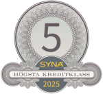 Sigillet är utfärdat av kreditupplysningsföretaget AB Syna (https://syna.se)